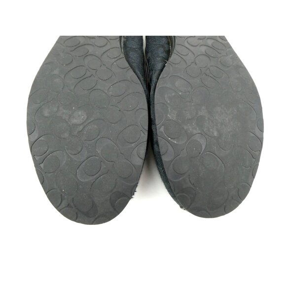 Coach Black Canvas & Patent Leather Ballet Flats Womens Size 6.5 - Picture 8 of 11